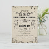 Invitation Cowboy Boots Sunflower Country Rustic Barne Mariag (Debout devant)