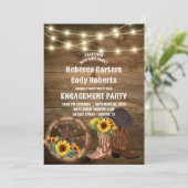 Invitation Cowboy Boots Sunflower Western Engagement Party (Debout devant)