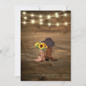 Invitation Cowboy Boots Sunflower Western Engagement Party (Dos)