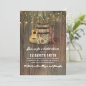 Invitation Cowboy Boots Vin Baril Pays Fête des mariées (Debout devant)