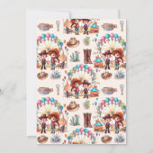 Invitation Cowboy Carnival Circus Show Anniversaire (Dos)