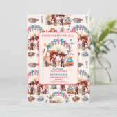 Invitation Cowboy Carnival Circus Show Anniversaire (Debout devant)