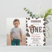 Invitation Cowboy Casquette ONE Premier Rodéo 1ère fête d'ann (Debout devant)