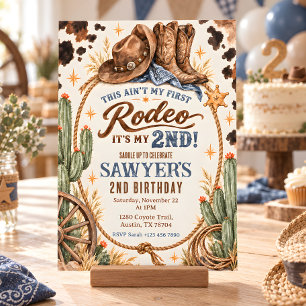 Invitation Cowboy Ce n'est pas mon premier rodéo 2e anniversa