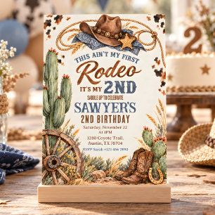 Invitation Cowboy Ce N'est Pas Mon Premier Rodéo 2ème Anniver
