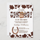Invitation Cowboy cheval de bébé mignon baby shower de l'oues (Devant)