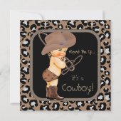 Invitation Cowboy Country Western Baby shower (Devant)