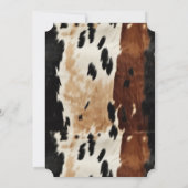 Invitation Cowboy Cowboy à la crème Brown occidentale (Dos)