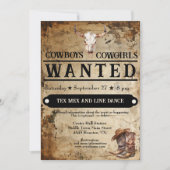 Invitation Cowboy cowgirl (Devant)