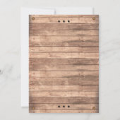 Invitation Cowboy Cowgirl Anniversaire de la fêtePoster reche (Dos)