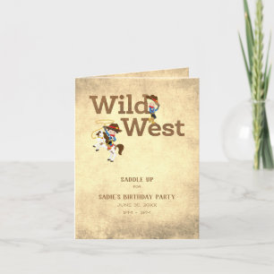 Invitation Cowboy Cowgirl Wild West fête d'anniversaire de l'