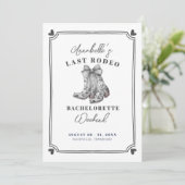 Invitation Cowboy Dernier Rodeo Bachelorette Party (Debout devant)