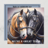 Invitation Cowboy et Cowgirl Great Team Anniversaire (Devant / Derrière)