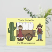 Invitation Cowboy et Cowgirl Houclier - Ouest (Debout devant)