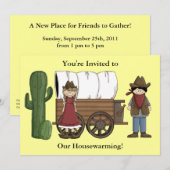 Invitation Cowboy et Cowgirl Houclier - Ouest (Devant / Derrière)