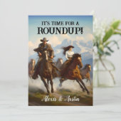 Invitation Cowboy et Cowgirl Round Up (Debout devant)