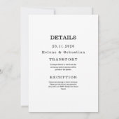 Invitation Cowboy Floral Western Mariage Rustique Mariage (Dos)