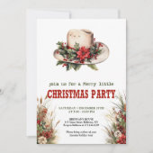 Invitation Cowboy hat Christmas party invite with bandana tie (Devant)