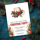 Invitation Cowboy hat Christmas party invite with bandana tie