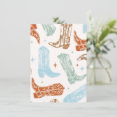 Invitation Cowboy Haute Chaise Bannière Pièce de fin de la ca (Debout devant)