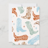 Invitation Cowboy Haute Chaise Bannière Pièce de fin de la ca (Dos)