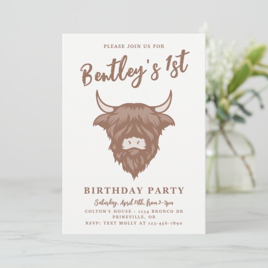 Invitation Cowboy | Invitation de vache | Ouest (Debout devant)