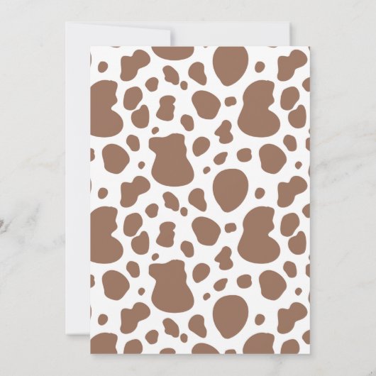 Invitation Cowboy | Invitation de vache | Ouest (Dos)