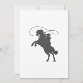 Invitation cowboy lancer lasso équitation élevant cheval (Dos)