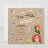 Invitation Cowboy Lasso fête de Noël occidentale (Devant)