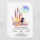 Invitation Cowboy Life Online Anniversaire (Devant / Derrière)