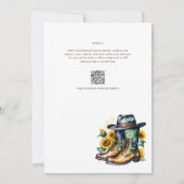 Invitation Cowboy Mariage Anniversaire Baby shower Retraite (Dos)