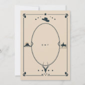 Invitation Cowboy Mariage Rustique Vintage Ouest Élégant (Dos)