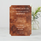 Invitation Cowboy noir Brown occidental (Debout devant)