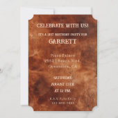 Invitation Cowboy noir Brown occidental (Devant)