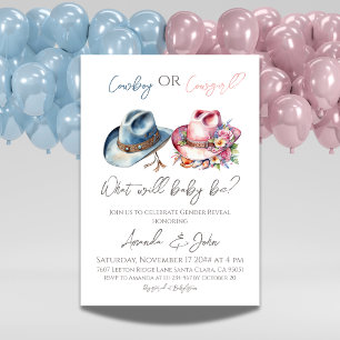Invitation Cowboy ou Cowgirl Casquette Blue Rose Genre Reveil