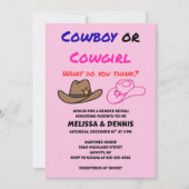 Invitation Cowboy ou Cowgirl genre révéler une fête (Devant)