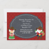 Invitation Cowboy Père Noël équitation Cheval Vacances Annive (Dos)