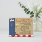 Invitation Cowboy Potluck Party (Debout devant)