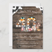 Invitation Cowboy pour les 40 ans | Far West (Devant)