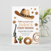 Invitation Cowboy Premier Rodéo 1er Anniversaire (Debout devant)