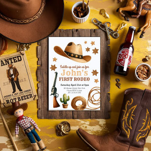 Invitation Cowboy Premier Rodéo 1er Anniversaire
