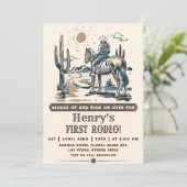 Invitation Cowboy Premier Rodéo Occidental Anniversaire (Debout devant)
