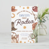 Invitation Cowboy Ranch Wild West 1er Rodéo fête d'anniversai (Debout devant)