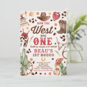 Invitation Cowboy Rodeo 1er Anniversaire Comment l'Occident é (Debout devant)