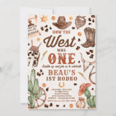 Invitation Cowboy Rodeo 1er Anniversaire Comment l'Occident é (Devant)