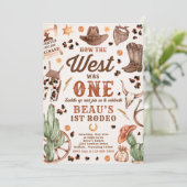 Invitation Cowboy Rodeo 1er Anniversaire Comment l'Occident é (Debout devant)
