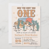 Invitation Cowboy Rodeo 1er Anniversaire Comment l'Occident é (Devant)