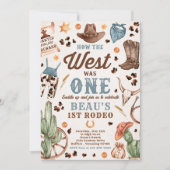 Invitation Cowboy Rodeo 1er Anniversaire Comment l'Occident é (Devant)