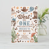 Invitation Cowboy Rodeo 1er Anniversaire Comment l'Occident é (Debout devant)