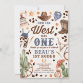 Invitation Cowboy Rodeo 1er Anniversaire Comment l'Occident é (Devant)